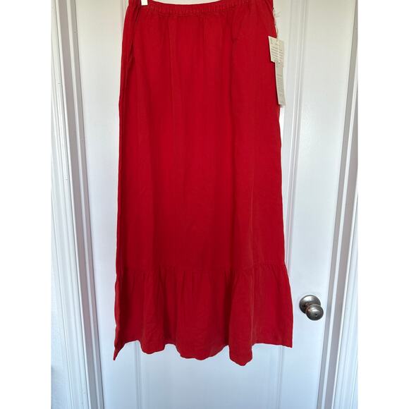NWT Calypso St. Barth Vintagelook Linen Blend Ruffle Maxi, M - Picture 1 of 6